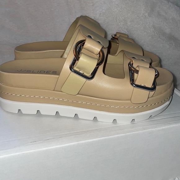 NWT J/SLIDES BAHA Sand Leather Sandal - Picture 9 of 15
